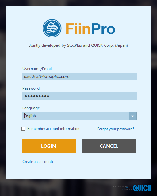 Picture of Login Form